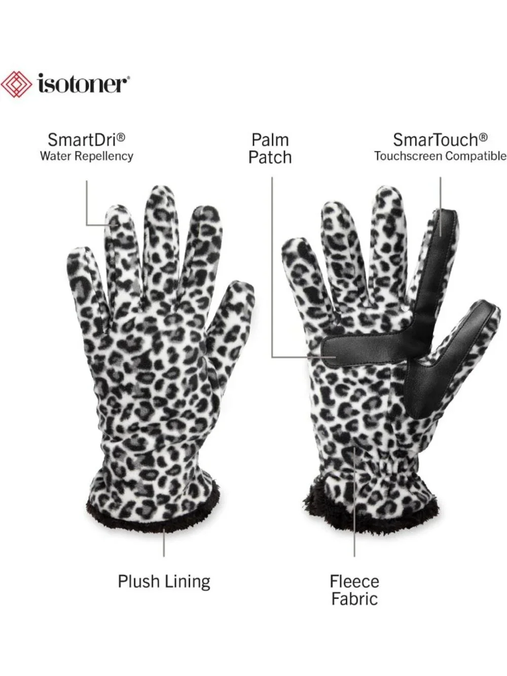 Cozy Women's Stretch Fleece Gloves with Microluxe Lining & Touchscreen